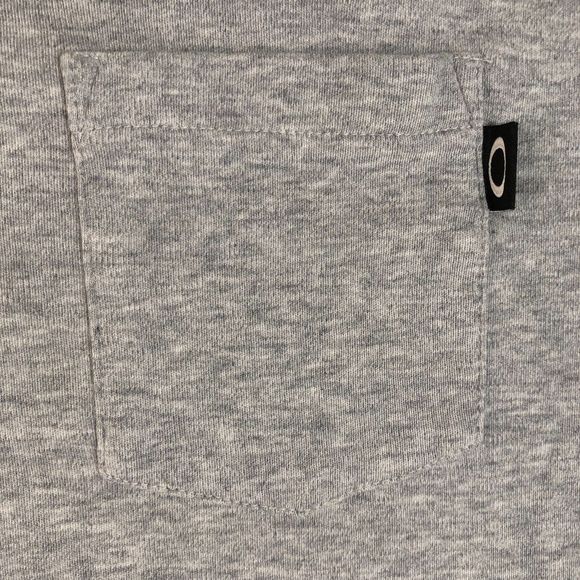 Oakley Shirt Mens Gray Large Polo Preppy Logo Pocket Surf Skater Beach Collared - Picture 2 of 7